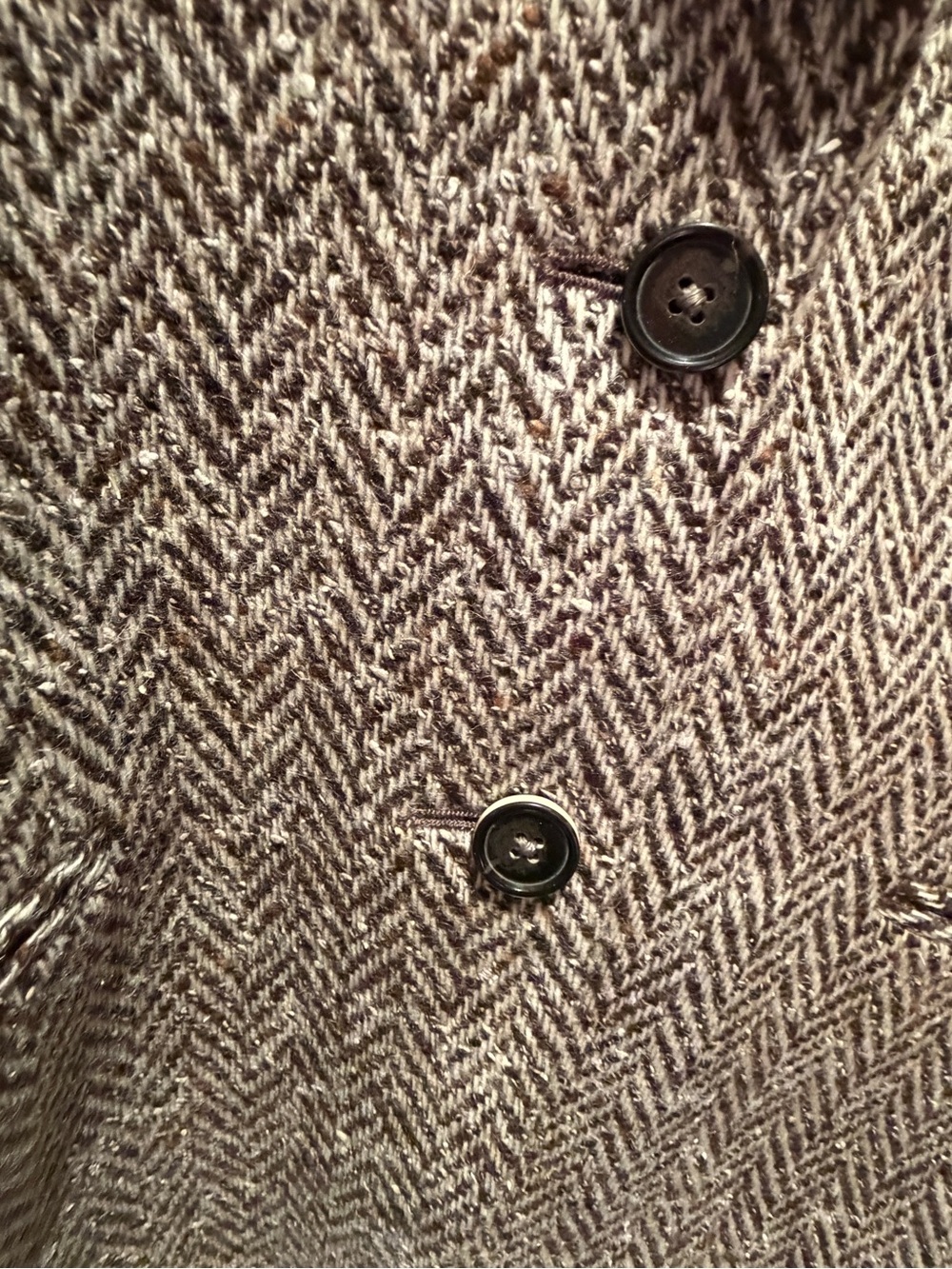 Brooks Brothers Tweed Herringbone Blazer - Brown & Cream Women’s Size 14 - Picture 3 of 6